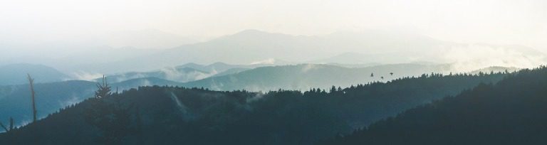 A view of the mountains from above.